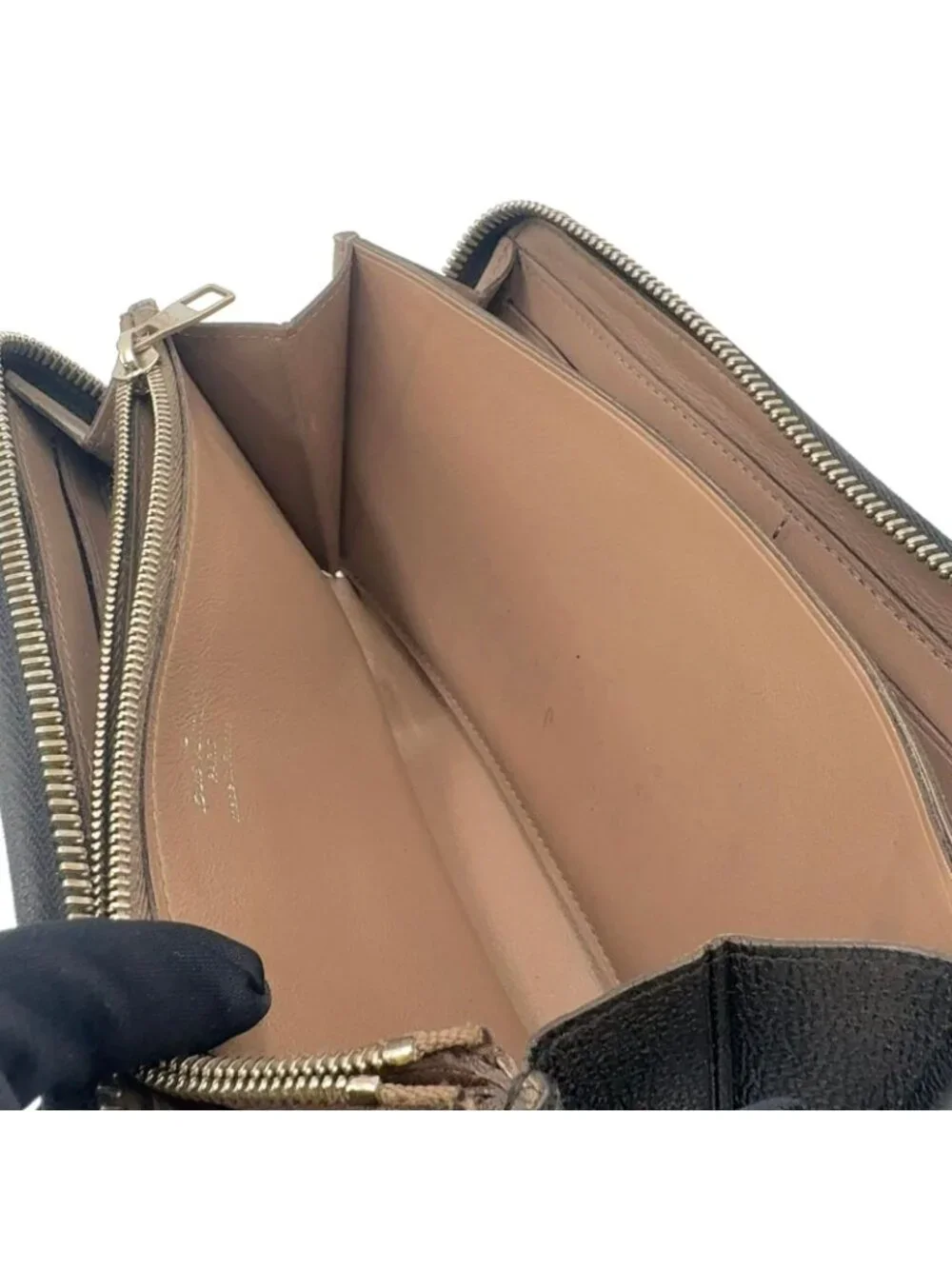 Louis Vuitton Portefeuille Comet Parnassea Leather Black L-Shaped Zipper Wallet